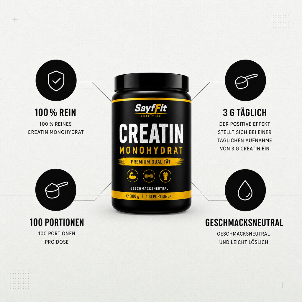 SayfFit Creatin Monohydrat – 100 % rein