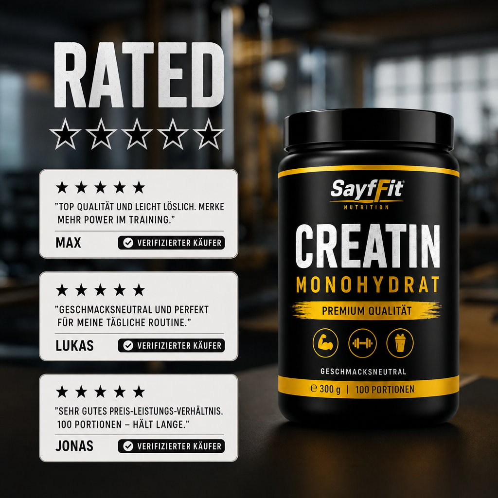 SayfFit Creatin Monohydrat – 100 % rein