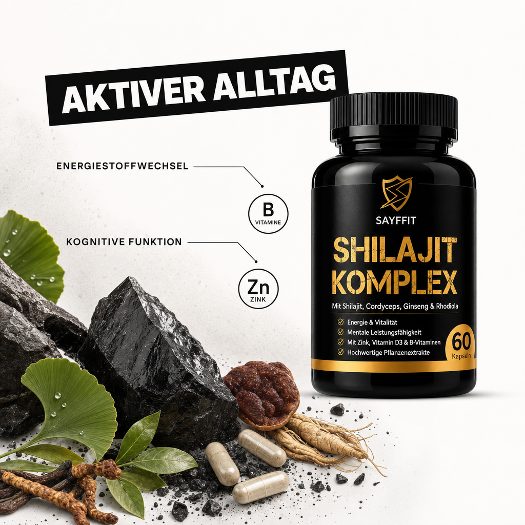 Shilajit Komplex -  Mit Shilajit, Cordyceps & mehr